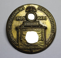 Badge 10 Years Reichsparteitag Weimar 1926 - 1936